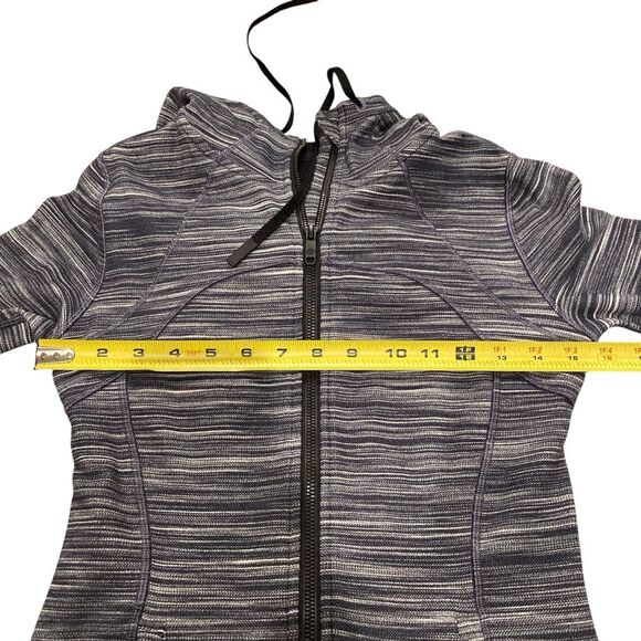 Lululemon Women’s‎ 6 Hoodie Define Jacket Heathered Black White Full Zip Sporty - Picture 13 of 16